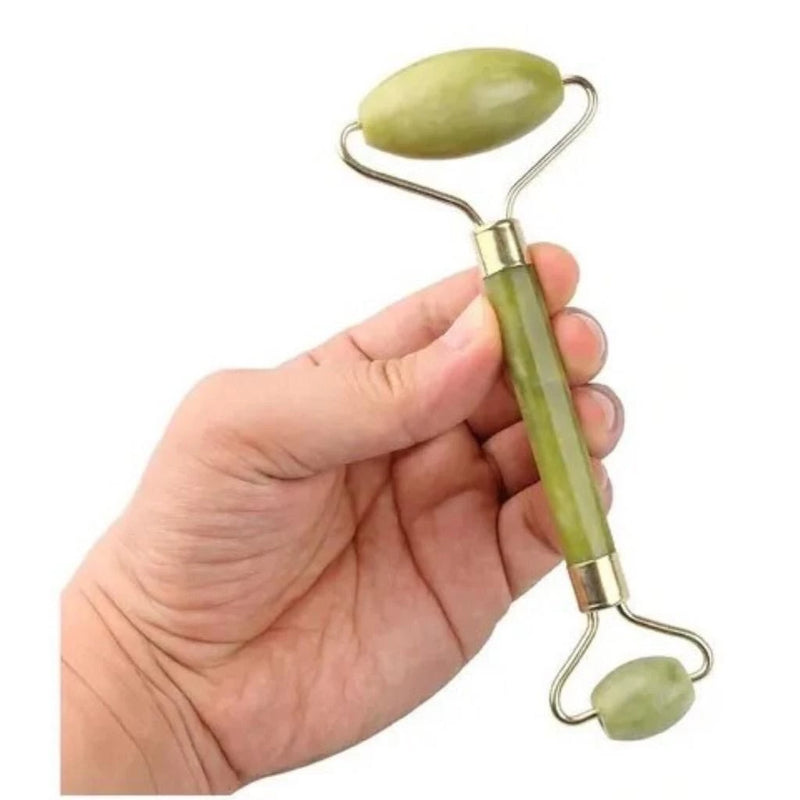 Rolinho Pedra De Jade Facial Massageador Anti Rugas