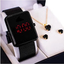 Relógio Feminino lançamento Touch Pulseira magnetica Rose 00833