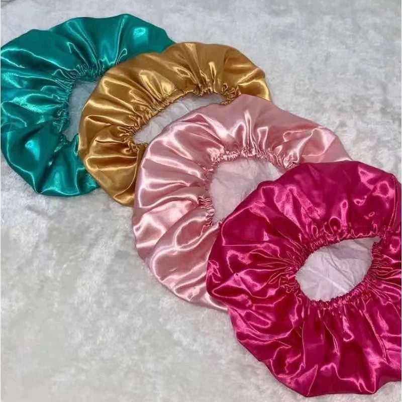 Touca de Cetim Antifrizz Touca de Banho de Cetim Impermeável Reutilizável Feminina