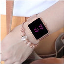 Relógio Feminino lançamento Touch Pulseira magnetica Rose 00833