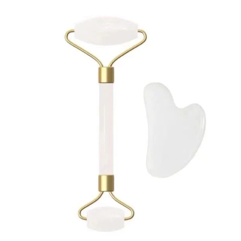 Jade Stone Roller Plate Gua Sha Anti Ruga Massagem Facial