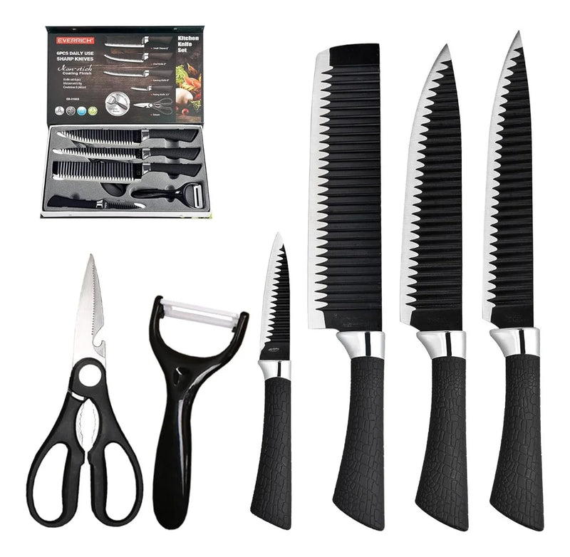 Kit completo de facas de cozinha profissionais - Conjunto Premium - Facas de alta qualidade para preparação e corte