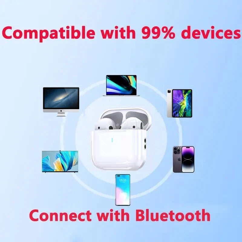 Fones de ouvido Bluetooth Air Pro originais Bluetooth 5.3 Fones de ouvido Fone de ouvido para jogos para iPhone Apple Xiaomi Android telefone