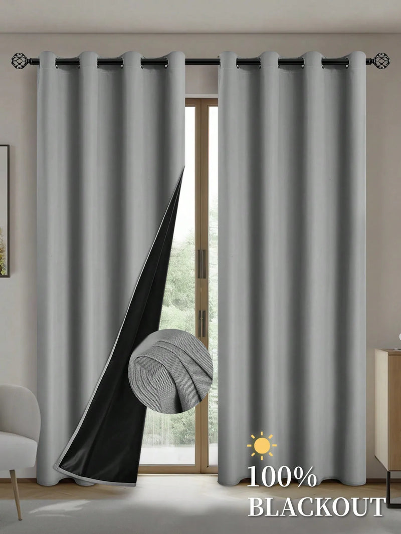 Cortinas blackout de 1 peça com forro isolado revestido, cortinas para sala de estar, quarto, cozinha, decoração de casa, decoração de quarto