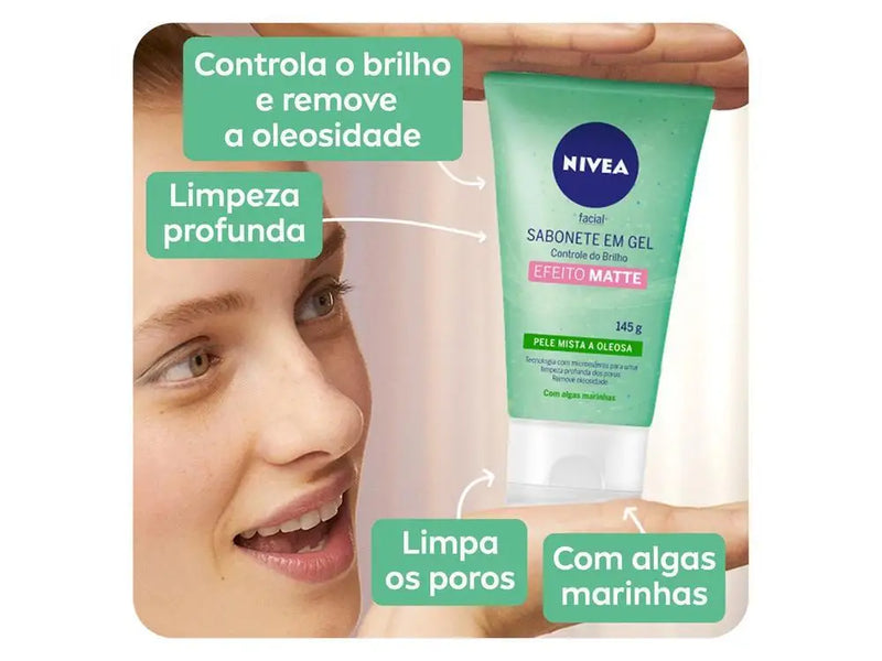 Nivea Gel Sabonete Facial Controle de Brilho 150ml