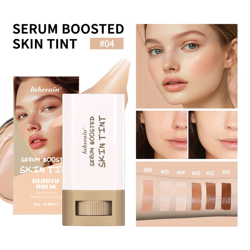 Base em bastão Bálsamo Sérum Boosted Skin Tint Base em bastão Suave Plumper Alta cobertura Viagem Bronze Base em bastão Make