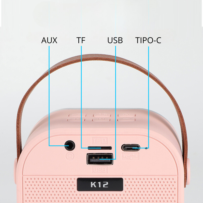 Caixa De Som C/ Microfones Karaokê Brincadeiras em Família