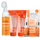 Kit skin care vitamina c limpeza de pele completo serum melasma