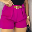 SHORT ALFAIATARIA FEMININO CINTURA ALTA COM BOLSO SOCIAL PROMOÇÃO