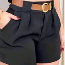 SHORT ALFAIATARIA FEMININO CINTURA ALTA COM BOLSO SOCIAL PROMOÇÃO