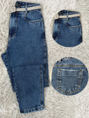 Calça Jeans MOM Grafite 100% Algodão Premium