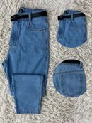 Calça Jeans MOM Grafite 100% Algodão Premium