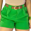 SHORT ALFAIATARIA FEMININO CINTURA ALTA COM BOLSO SOCIAL PROMOÇÃO