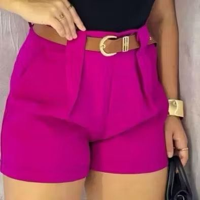 SHORT ALFAIATARIA FEMININO CINTURA ALTA COM BOLSO SOCIAL PROMOÇÃO