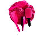 Kit 05 -Escova Flex / Polvo/Raquete Fashion Escova Mágica Massageador de Silicone e Touca de Cetim Mania