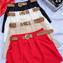 SHORT ALFAIATARIA FEMININO CINTURA ALTA COM BOLSO SOCIAL PROMOÇÃO