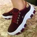 Tenis feminino plataforma para trabalho passeio e dia a dia Casual