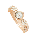 Relógio De Quartzo Feminino Moda Simples Flor Relógio De Quartzo Feminino Relógio De Pulseira Branco Preto