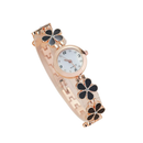 Relógio De Quartzo Feminino Moda Simples Flor Relógio De Quartzo Feminino Relógio De Pulseira Branco Preto