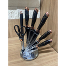 Conjunto De Facas Inox 6/9 Peças Antiaderente Com Cabo Reforçado Descascador E Tesoura Cozinha