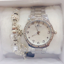 Relógio Feminino de metal Dourado Acompanha Pulseira